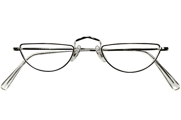 英国老舗謹製 CLASSIC激渋DESIGN1960s-70s イギリス製 MADE IN ENGLAND デッド ALGHA 1/2eye ハーフアイ 希少WHITE GOLD 金張 size44/22