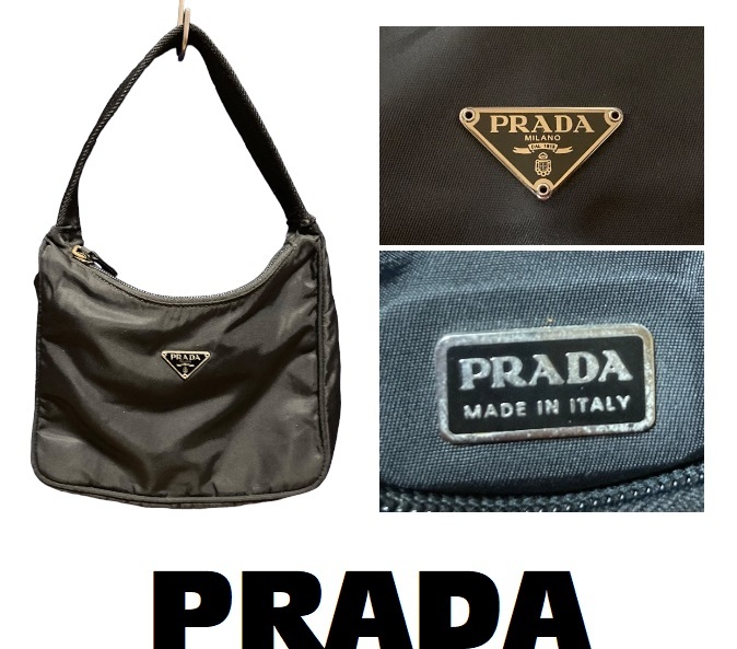 Yahoo!オークション - 希少90年代イタリア製プラダPRADA三角 Yahoo!オークション - 希少90年代イタリア製プラダPRADA三角