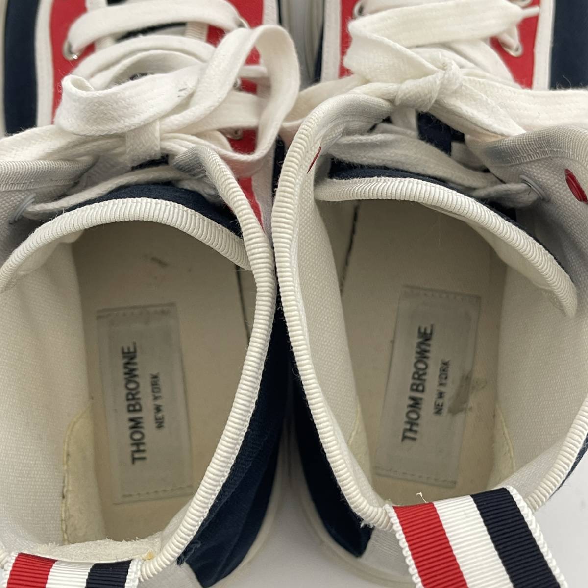 良品 THOMBROWNE トムブラウン ハイカット スニーカー トリコロール