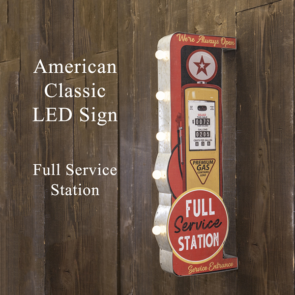 American Classic LED Sign アメリカンクラシック【Full Service Station】_画像1