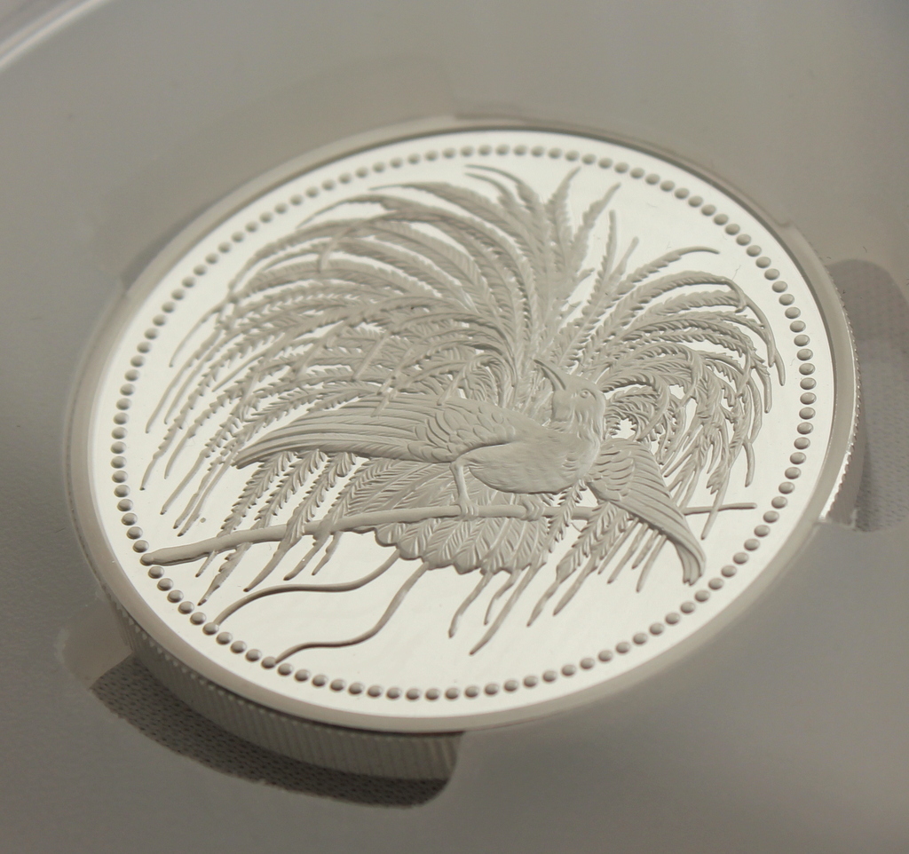 2020年 パプアニューギニア 極楽鳥 20キナ 2オンス 銀貨 PCGS PR70DCAM
