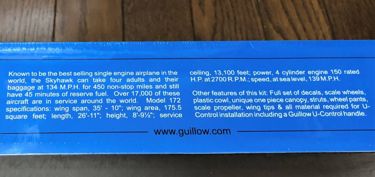 ゴム動力機】Guillow's製 セスナスカイホーク(翼長:36”=914mm ゴム動力機】Guillow's製 セスナスカイホーク(翼長:36”=914mm