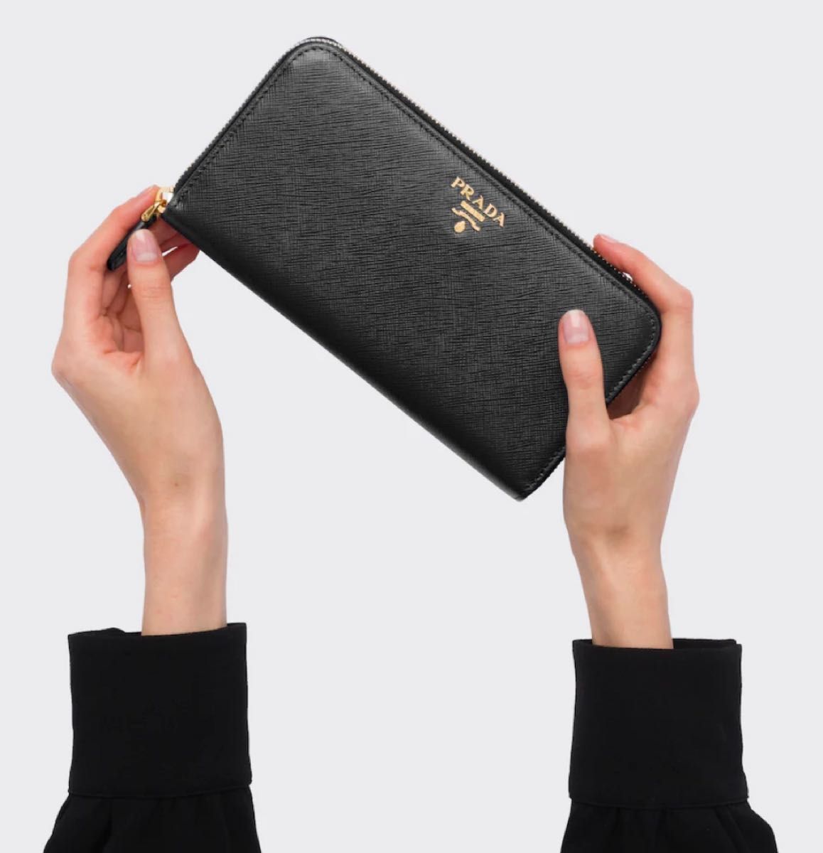 美品購入証明あり】PRADA プラダ サフィアーノレザー ジップアラウンド