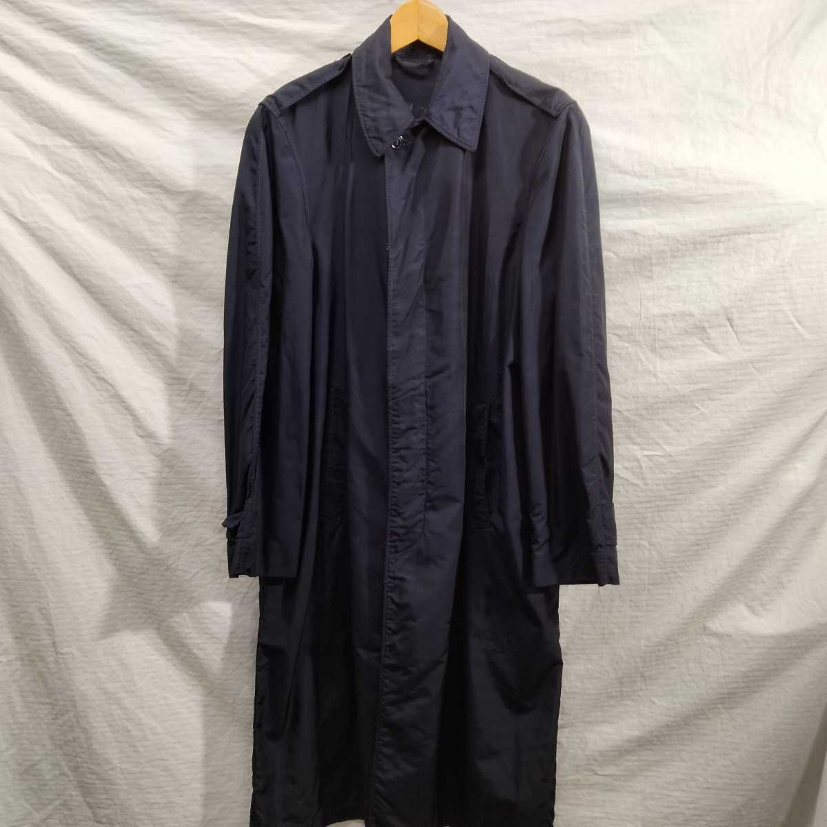 50's RAINCOAT　NYLON　RAYON　BLUE USAF レインコート 50年代　米海軍　ステンカラーコート ネイビー　ビンテージ　34 ロング　ミリタリー