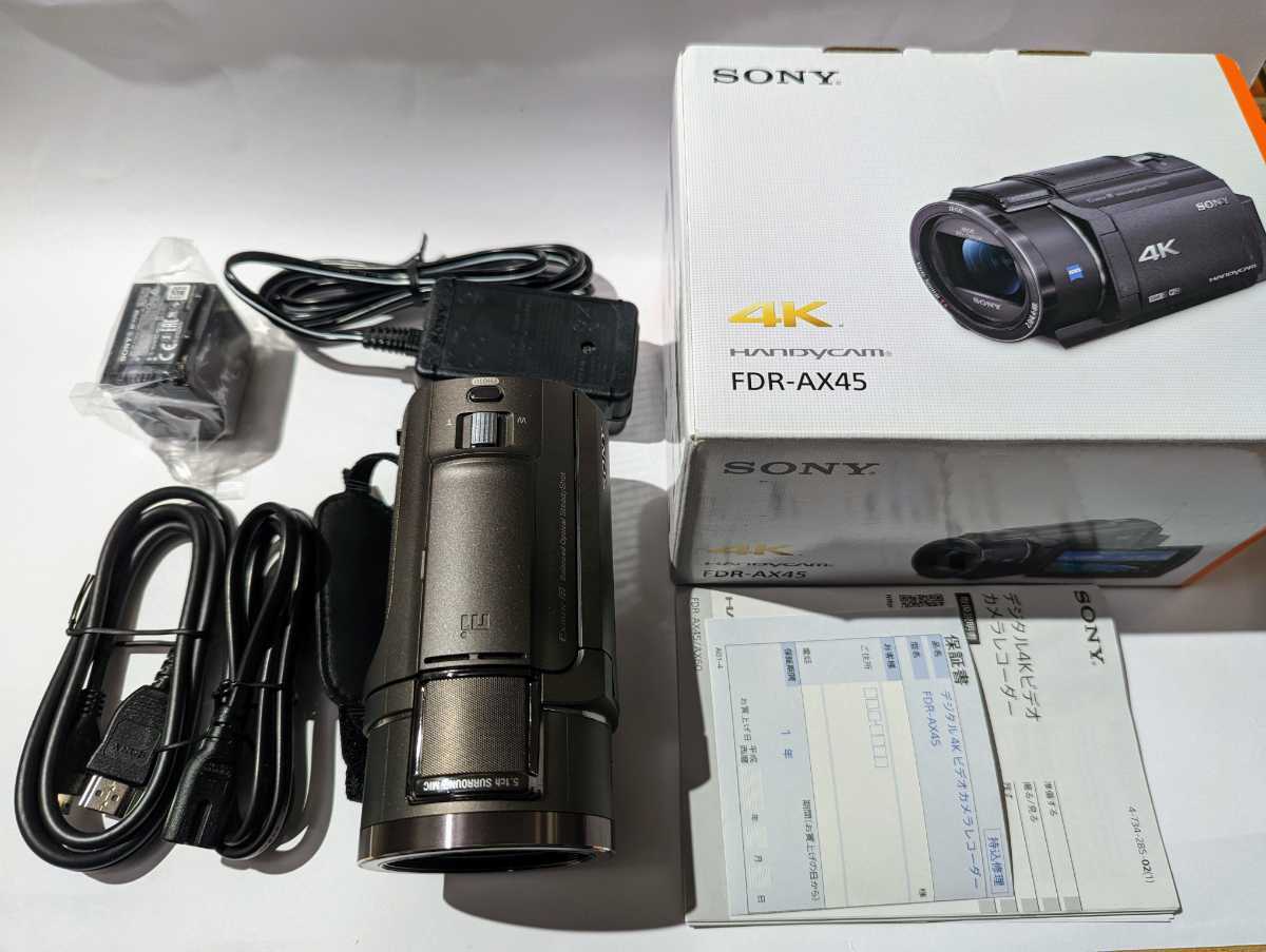 新版 SONY 4Kビデオカメラ ハンディカム FDR-AX45 TI ビデオカメラ