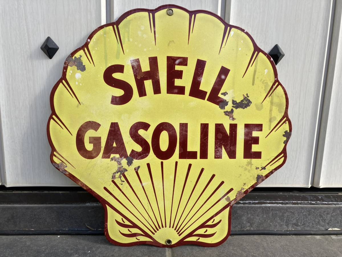 アメリカ SHELL ヴィンテージ 看板 特大 ガレージ-