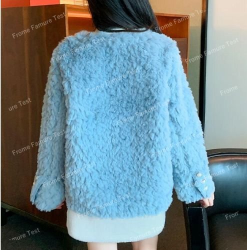【2022年新作】韓国風 レディースぬいぐるみコート ファッション厚いコート ピンク M_画像7