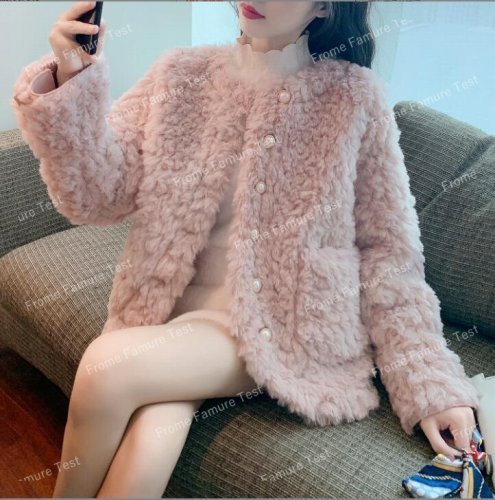 【2022年新作】韓国風 レディースぬいぐるみコート ファッション厚いコート ピンク M_画像2