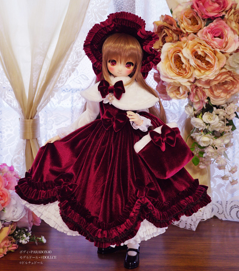 ヤフオク! - 【恋鞠堂】ローズレッド・ベロアドレスセット(M...