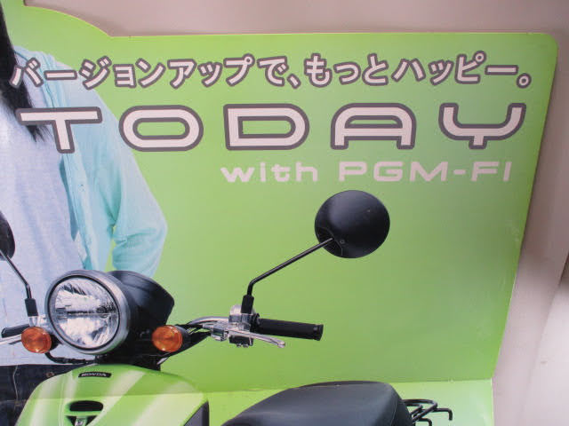 *.... в натуральную величину panel * Honda HONDA TODAY мотоцикл примерно 152×105. витрина для не продается табличка POP текущее состояние .!H-61201