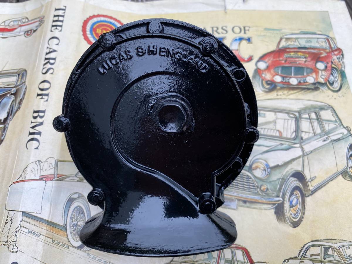  used *LUCAS 9H horn . pipe 1964 year 6 month Britain made *BMC Mini / Austin / crab eyes / bump la/MG/ Morris / Austin /ADO16/ Britain car / Rover Mini 