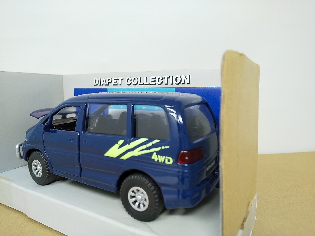 #agatsuma Diapet [1/40 Mitsubishi Delica Space Gear 4WD DK-2002 dark blue die-cast minicar ] out of print rare model 