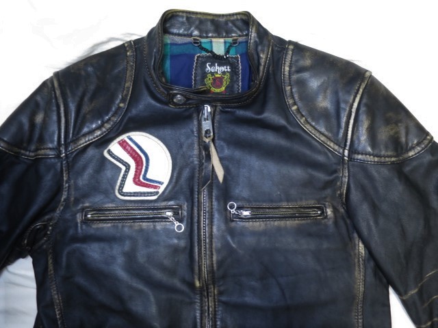 Schott ショット シングル ライダース ジャケット 38 M ブラック Schott ショット シングル ライダース ジャケット 38 M ブラック