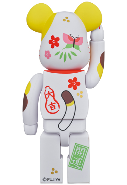 新品 未開封 BE@RBRICK 招き猫 ペコちゃん 福 100％ ＆ 400％ メディコムトイ MEDICOM TOY 不二家 FUJIYA ベアブリック_画像6