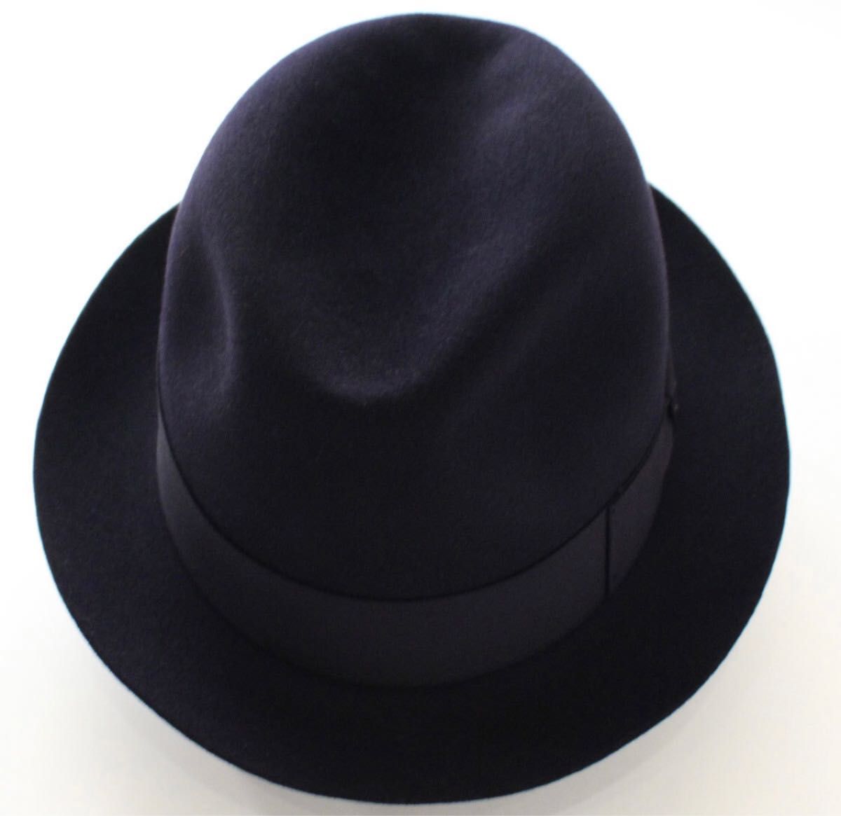 2643◇ボルサリーノ◇高級中折れ帽子◇60(実寸60)◇定価55,000円