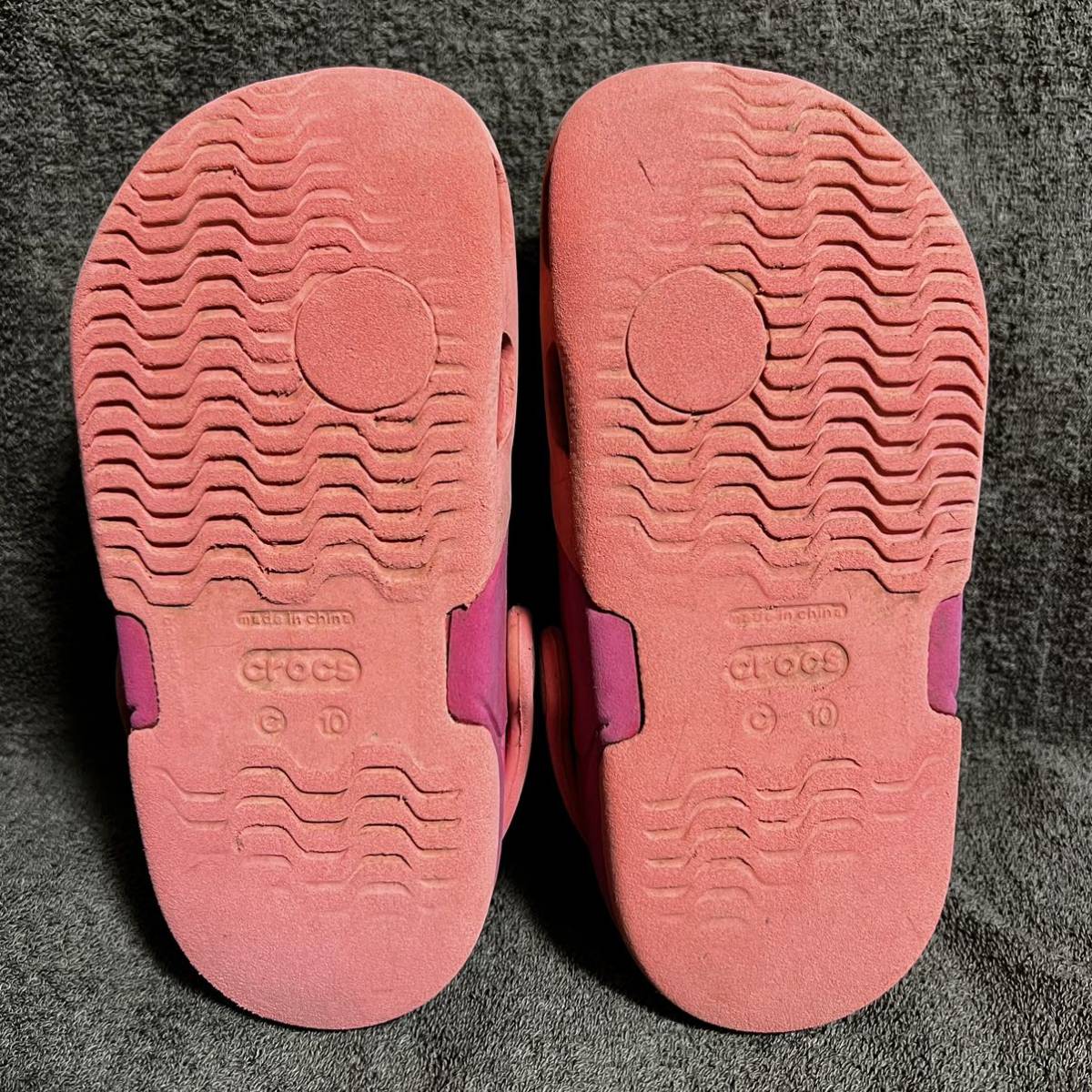 クロックス サンダル C10 17.5cm crocs クロックスキッズレッド_画像5