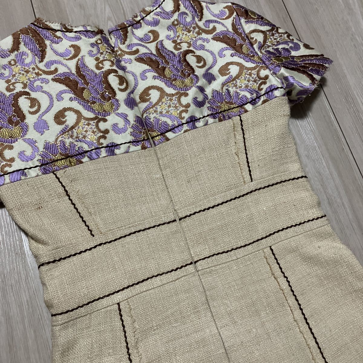 ベンチ 収納付 21AW PRADA プラダ ロゴ刺繍 プリーツ スカート ニット