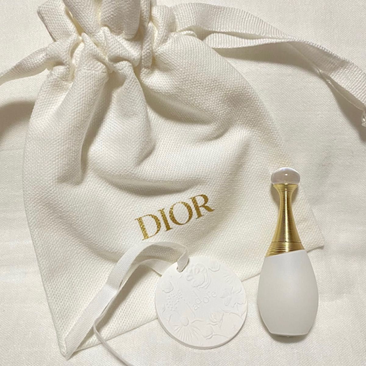 Christian Dior ディオール 香水 ジャドール パルファンドー 5ml セラミックチャーム 巾着ポーチ 新品未使用♪