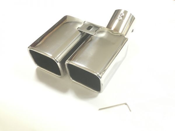  free shipping car muffler cutter 30 series Alphard Vellfire muffler cutter 2 pipe out Modellista made of stainless steel square with translation 