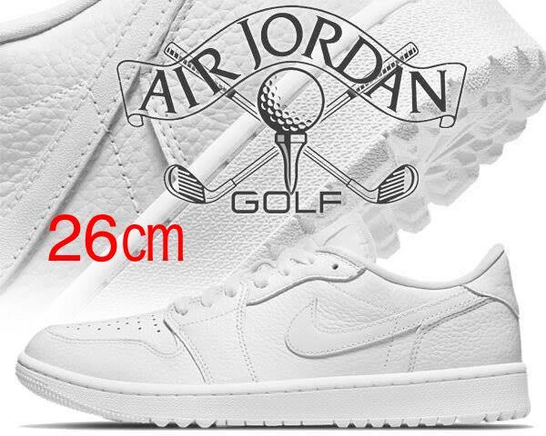 新品】26㎝ NIKE AIR JORDAN 1 LOW GOLF TRIPLE WHITE ナイキ エア