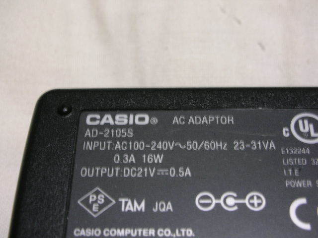 ◆中古品 CASIO カシオ ACアダプタ AD-2105S◆_画像2