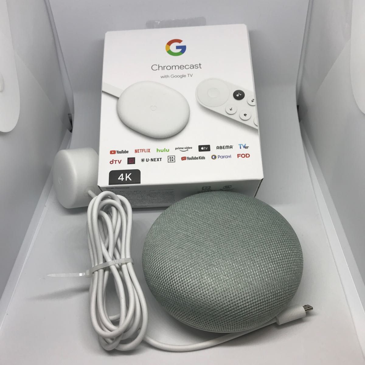 Chromecast with Google TV 【4K】& Google Home Mini 2点セット