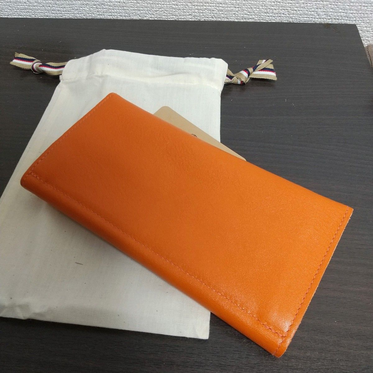 新品 イルビゾンテ 本革 レザー 財布 ウォレット オレンジ 橙