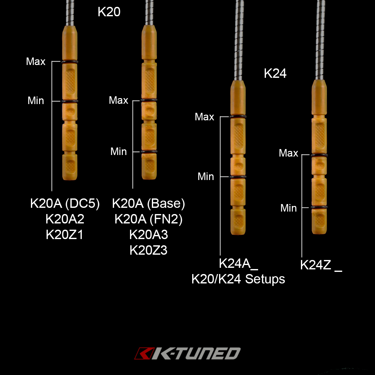 K-TUNED K24A型オイル ディップ スティック-SIL V2 USDM北米JDM HONDAホンダ ACCORDアコードUC1 CR-V RE4 エレメントYH2 ACURA TSX CU2 CW2_画像5