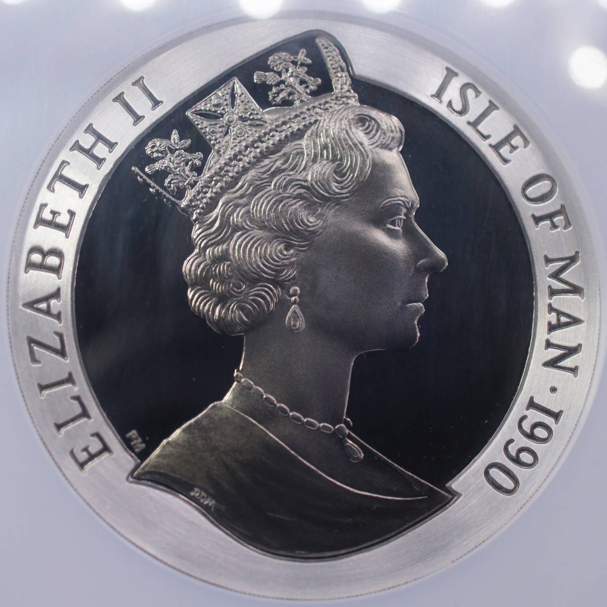大型銀貨】1990年 イギリス マン島 ペニーブラック 150周年 銀貨