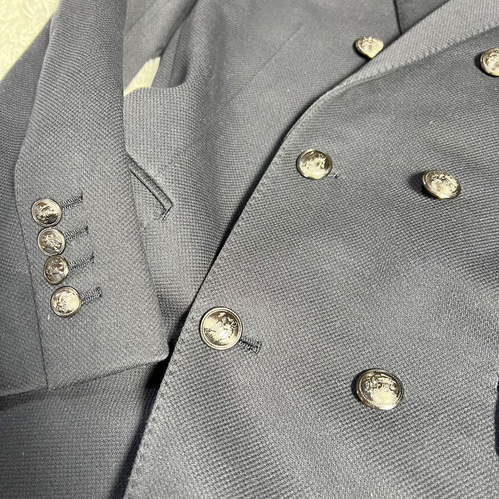 美品 バーバリーブラックレーベル ダブル テーラードジャケット メタルボタン 銀ボタン ノバチェックネイビー BURBERRY BLACK LABEL _画像6