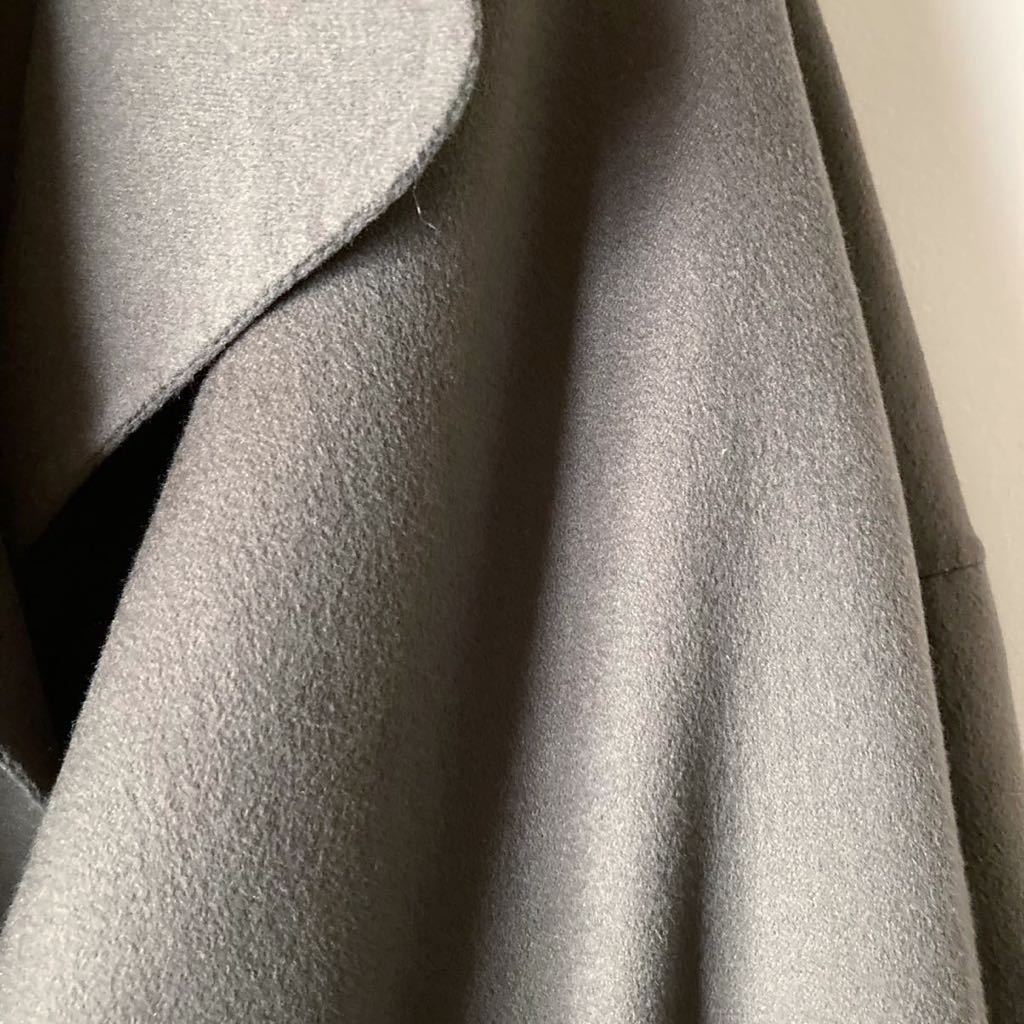  new goods / Salvatore Ferragamo * top class cashmere wool double faced gown coat * khaki Brown 