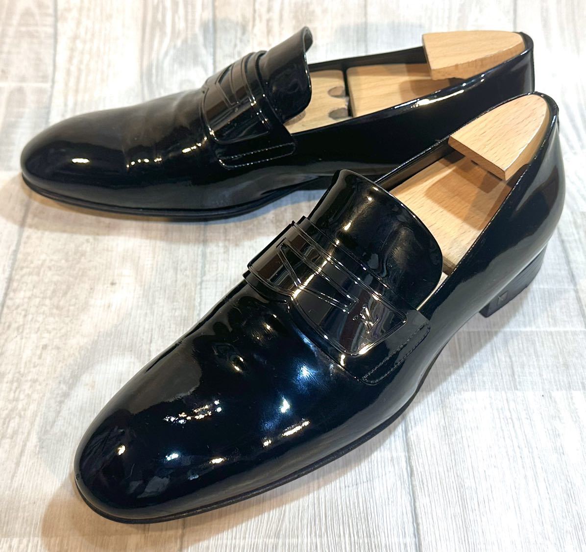LOUIS VITTON ルイ・ヴィトン◇25cm 6.5◇ITALY製◇コインローファー
