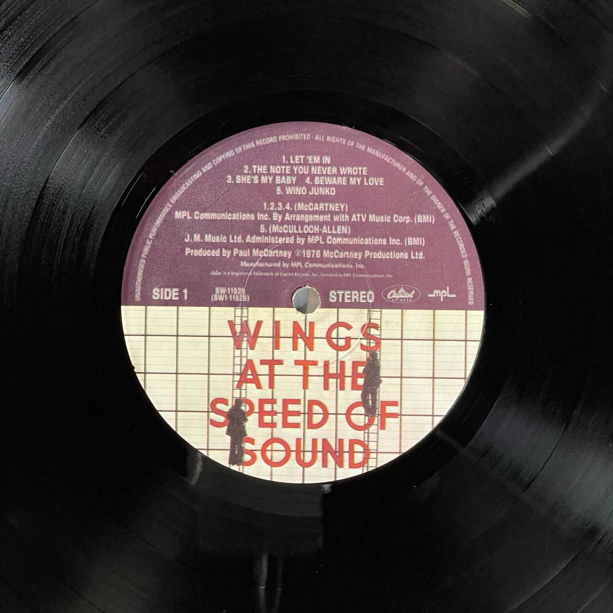 16340 【US盤★美盤】 WINGS/AT THE SPEED OF SOUND_画像4