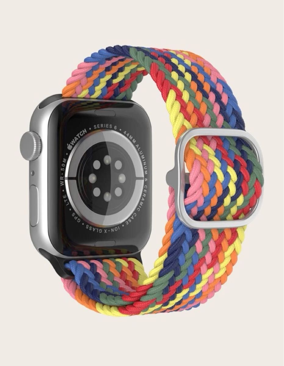 新品！Apple Watch互換性ベルト　アップルウォッチバンド　レインボー