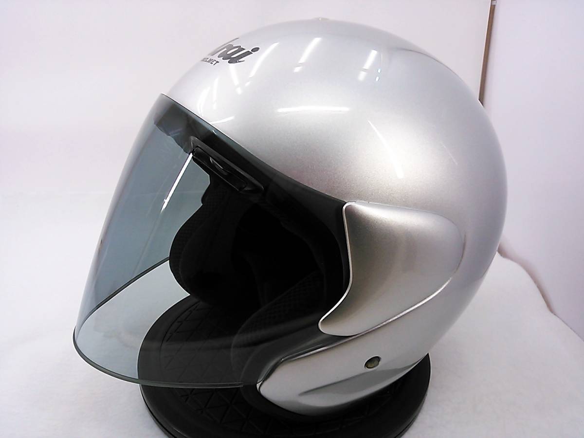 使用極わずか 美品 Arai アライ SZ-αⅢ SZ-α3 SZ-アルファ3 SILVER シルバー Mサイズ スモークシールド付き