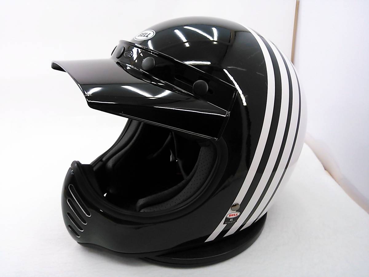 ギフト BELL Moto-3 XL リバーブ グロス ホワイト ブラック ヘルメット