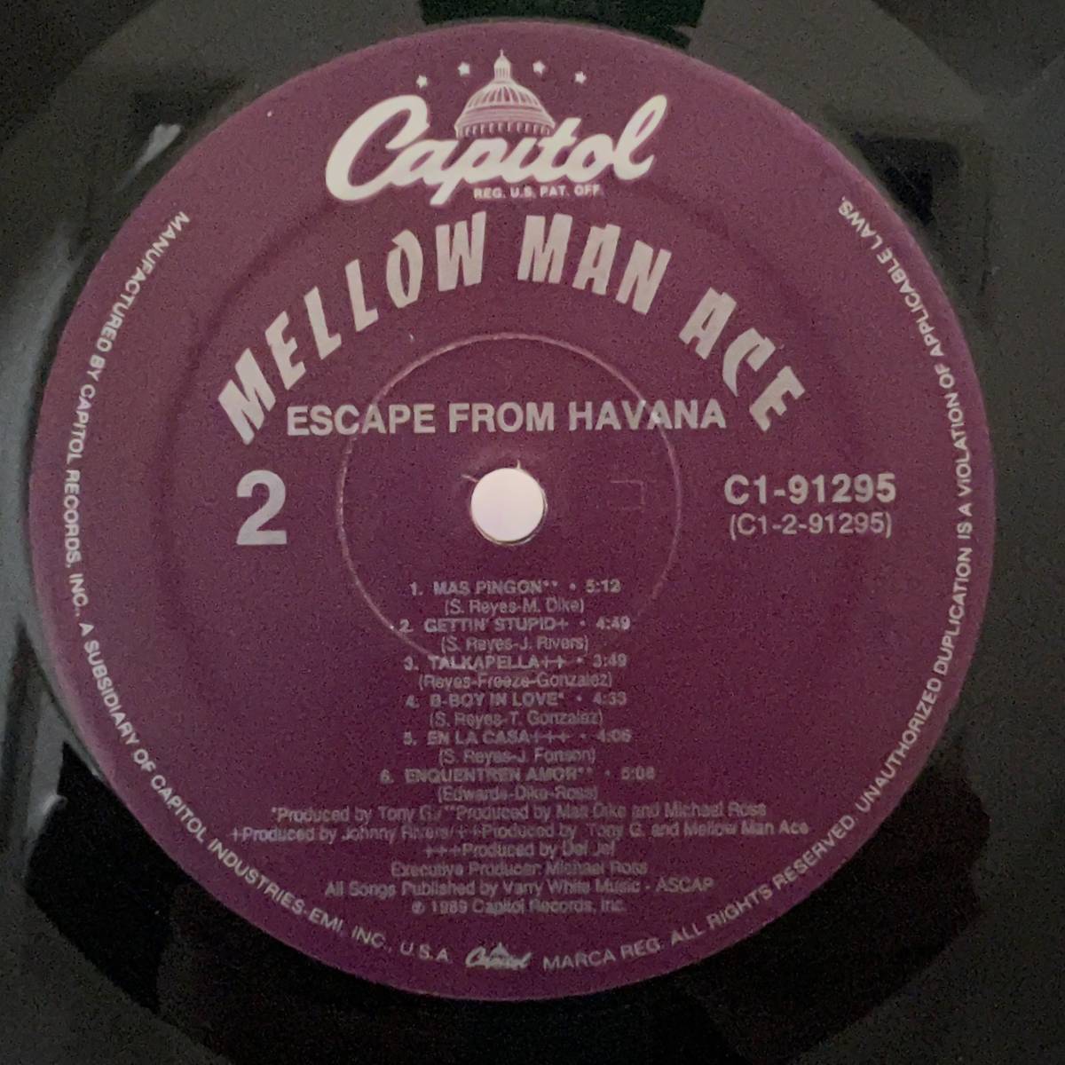 Hip Hop LP - Mellow Man Ace - Escape From Havana - Capitol - NM - シュリンク付_画像4