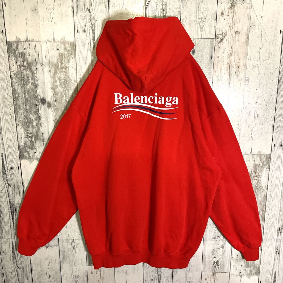 【希少モデル】バレンシアガ　BALENCIAGA   2017 キャンペーンロゴ パーカー 人気色　即完売