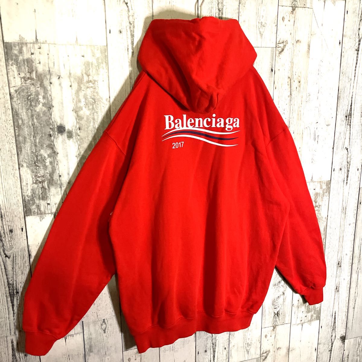 【希少モデル】バレンシアガ　BALENCIAGA   2017 キャンペーンロゴ パーカー 人気色　即完売