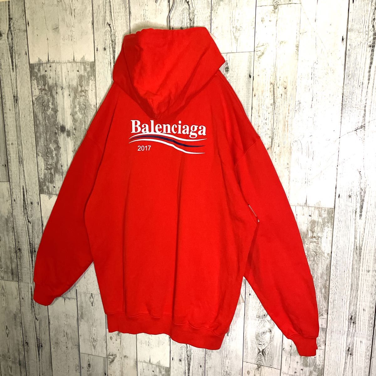 【希少モデル】バレンシアガ　BALENCIAGA   2017 キャンペーンロゴ パーカー 人気色　即完売