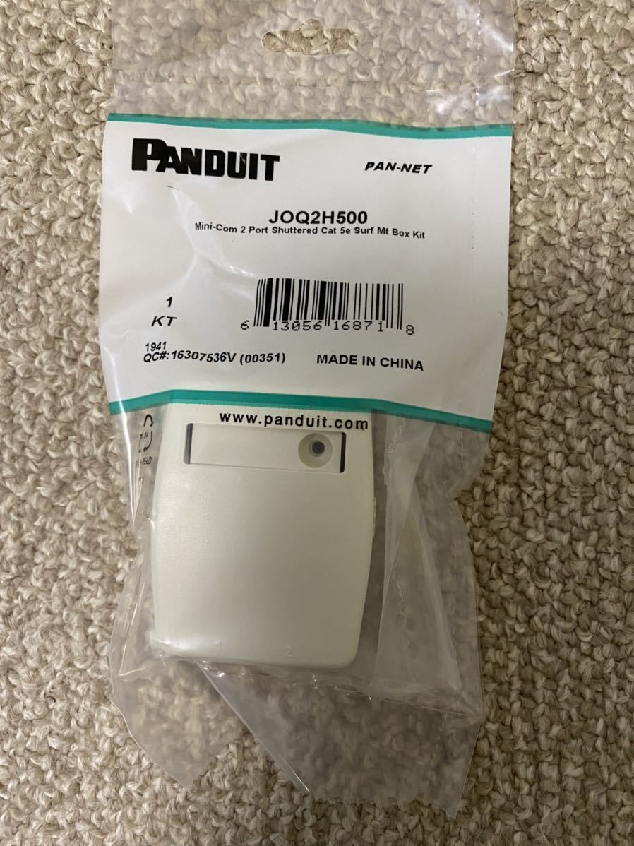 PANDUIT パンドウィット CAT5E 2ポート ローゼット 情報コンセント JOQ2H500 新品 10個セット_画像1