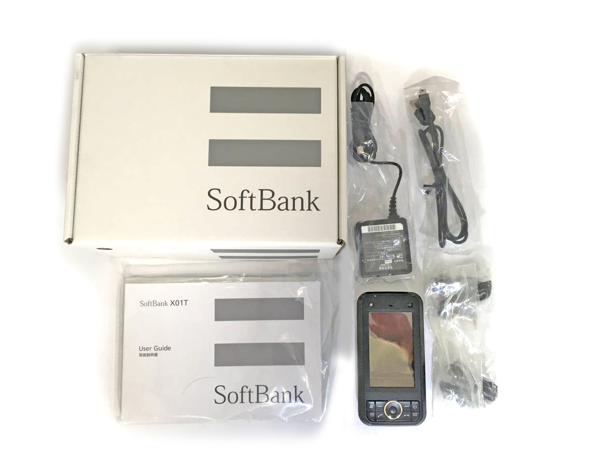 SoftBank ソフトバンク X01T ブラック 判定〇 電池パック無し 通電未確認 現状品_画像1