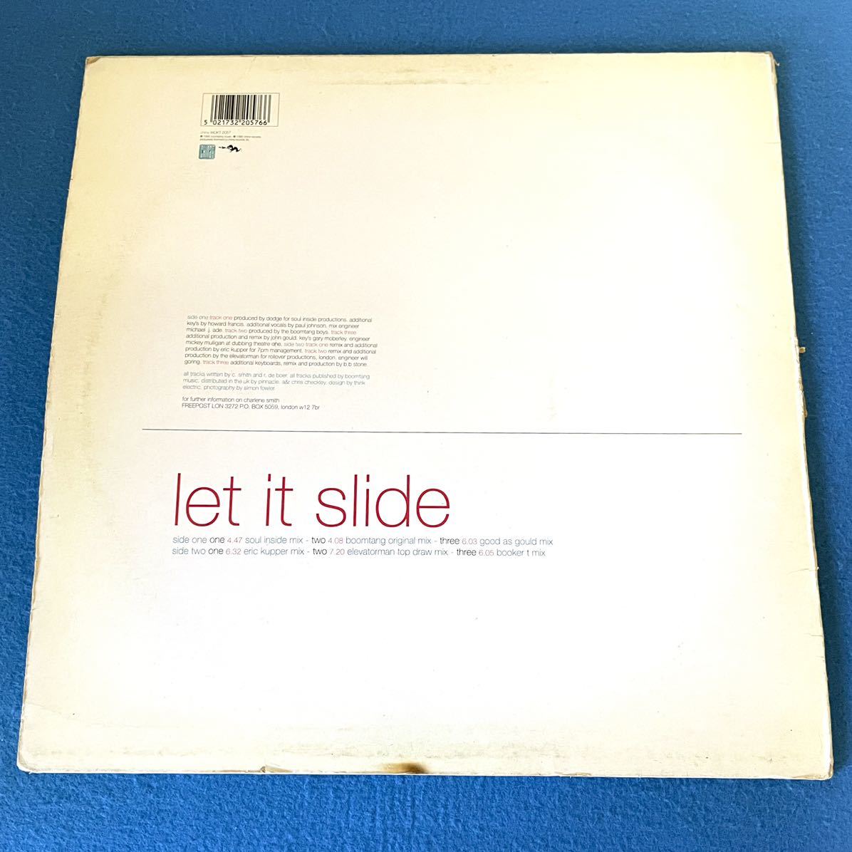【HOUSE】Charlene Smith - Let It Slide / China Records WOKT 2057 / VINYL 12 / UK_画像2