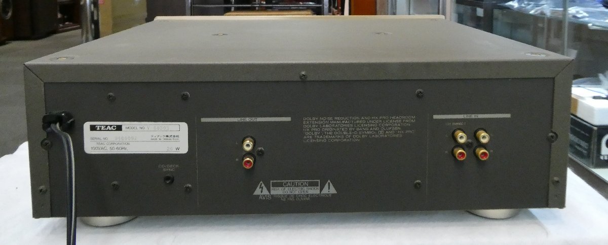 ジャンク】TEAC カセットデッキ V-6030S ゴールドカラー リモコン 元箱