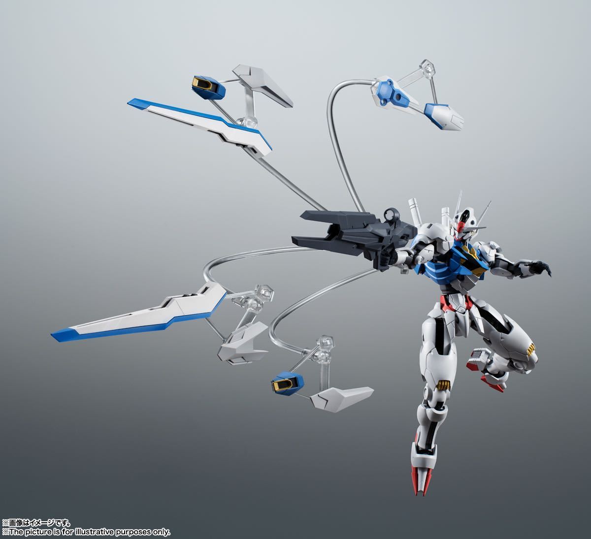 新品未開封　ROBOT魂 SIDE MS ガンダム・エアリアル ver. A.N.I.M.E. キャンペーン品「タイトルロゴディスプレイ第2弾」付き_画像4