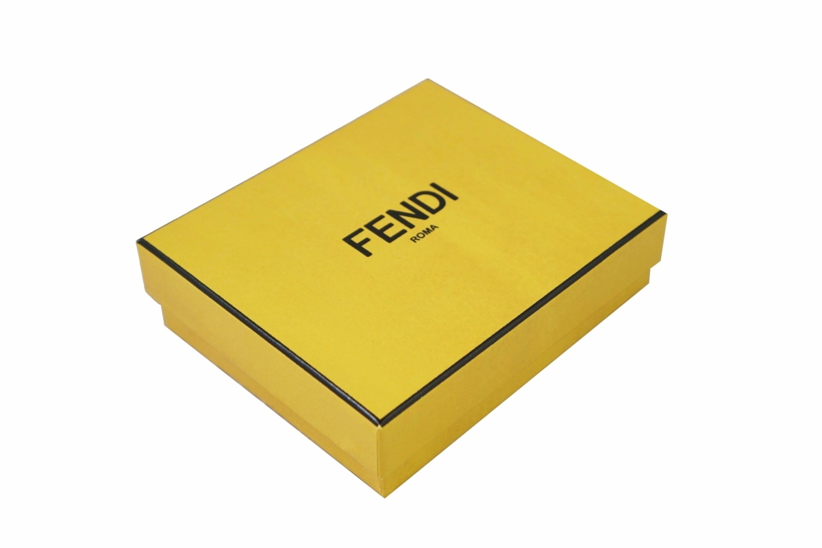 I280.. FENDI フェンディ 財布 2つ折り リアルクロコ ブラック 7M0169 3IS F0GXN_画像10