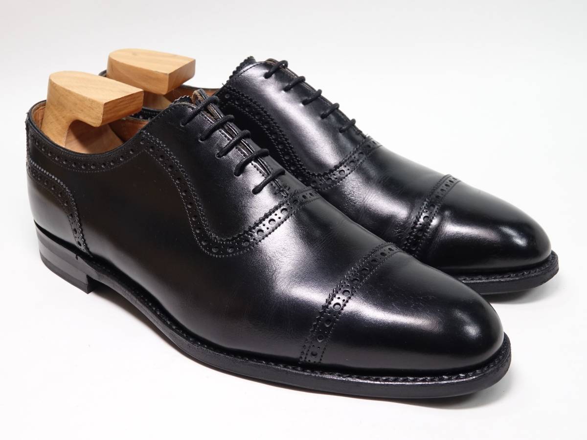 542 / 1220 美品 チーニー フェンチャーチ FENCHURCH ブラック カーフ