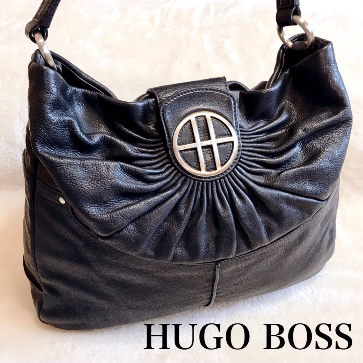 美品】HUGO BOSS ヒューゴボス ショルダーバッグ 肩がけトートバッグ