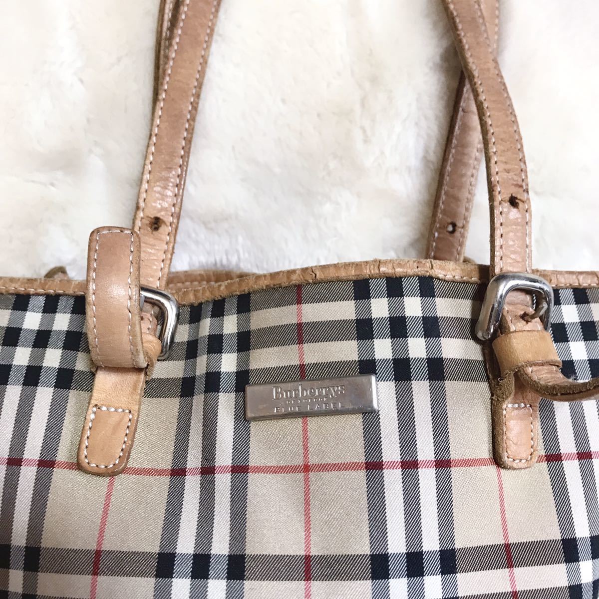 BURBERRY バーバリー ハンドバッグ ノバチェック バケツ トートバッグ