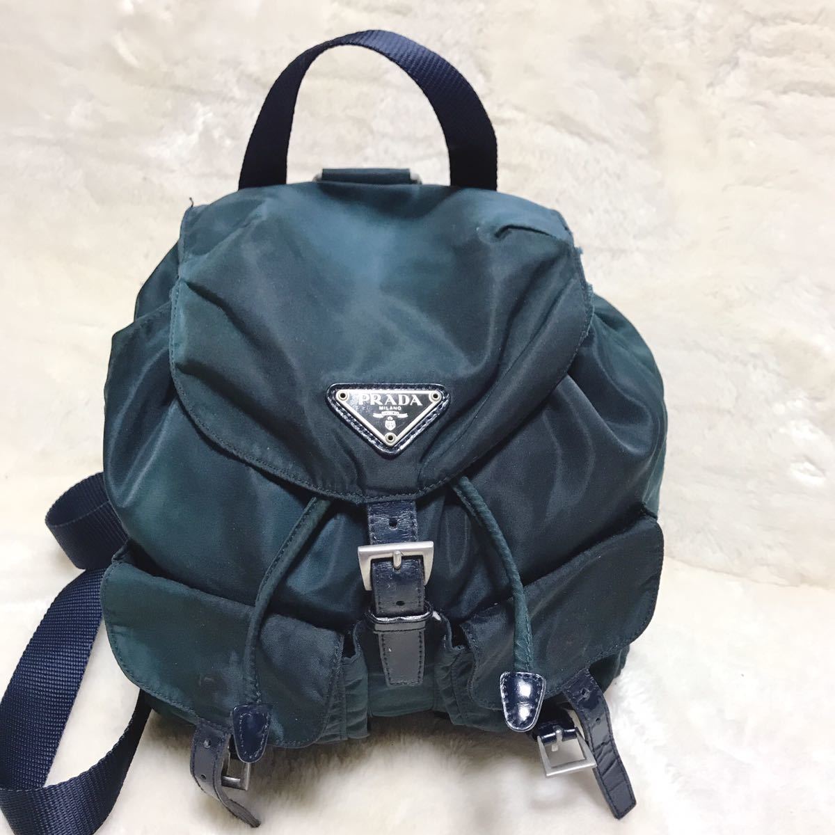 PRADA プラダ ナイロン リュック 三角ロゴプレート バックパック PRADA プラダ ナイロン リュック 三角ロゴプレート バックパック